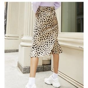 Kourt Leopard Print Skirt